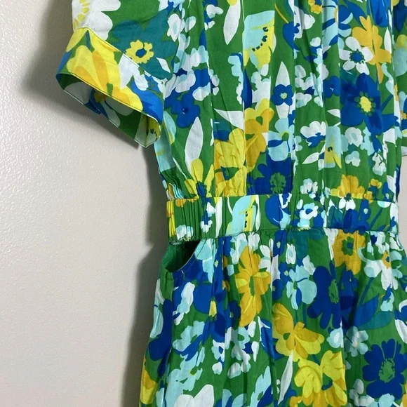 Walter Baker Kasey Dress Floral Mini Ruffle Hem Short Sleeves Size XL - Picture 5 of 16